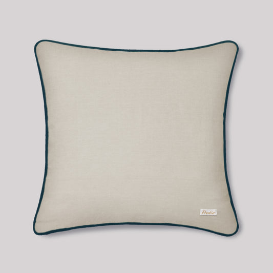 Palmettos & Plumage Embroidery Cushion Cover - Beige