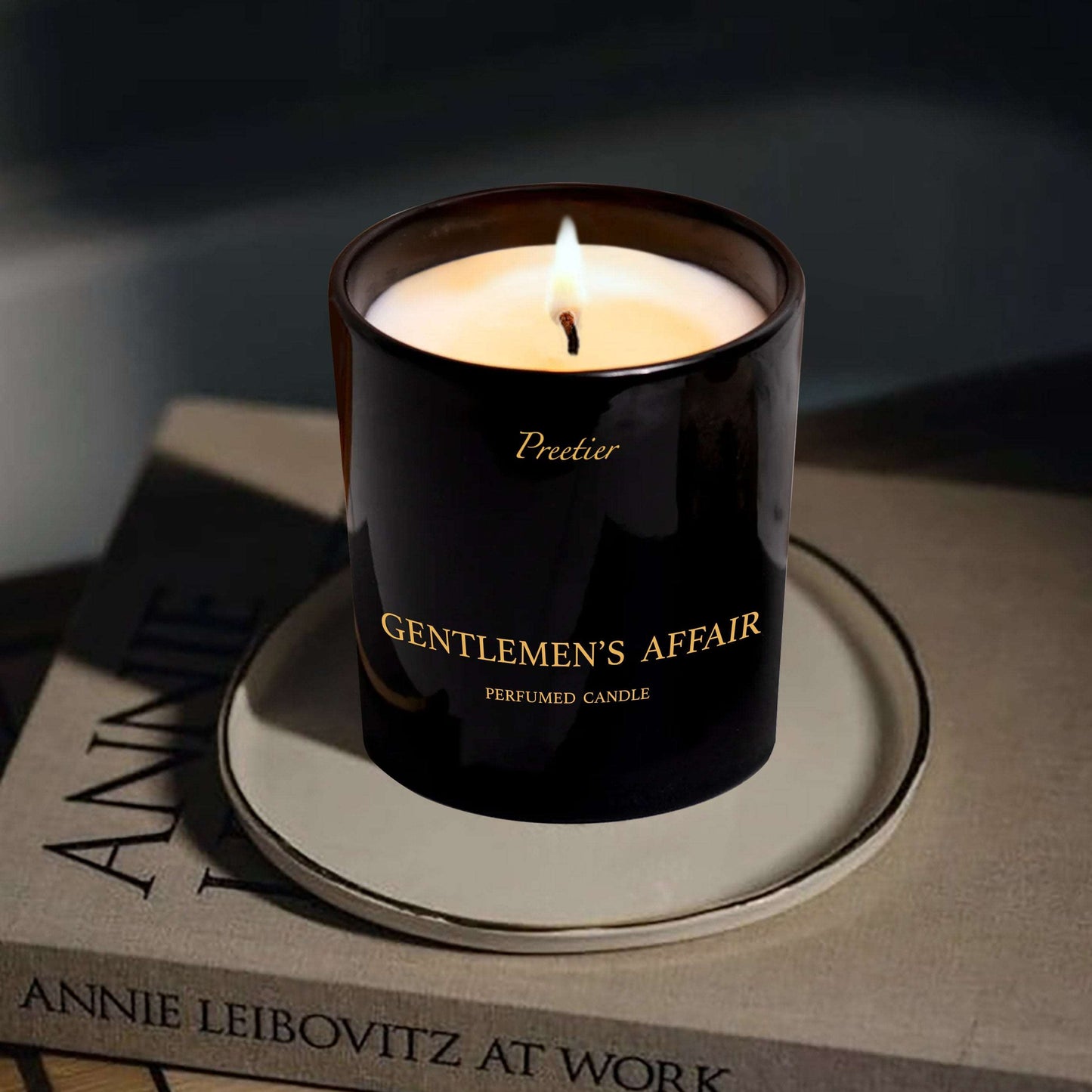 Gentlemen’s Affair luxury soy wax scented candle with rich masculine fragrance, ideal for stylish home decor and gifting for him