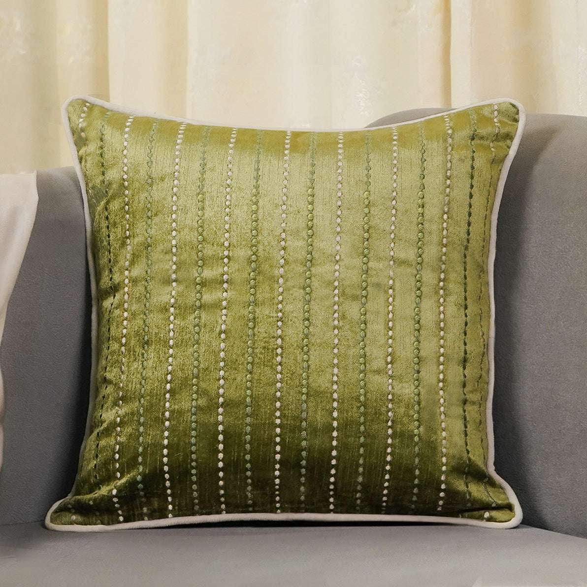 Polka Dance Embroidery Cushion Cover - Preetier