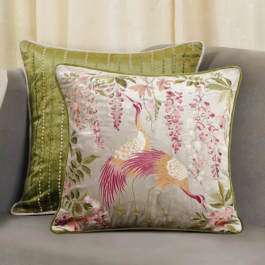 Pushp Vihang Embroidery Cushion Cover - Preetier