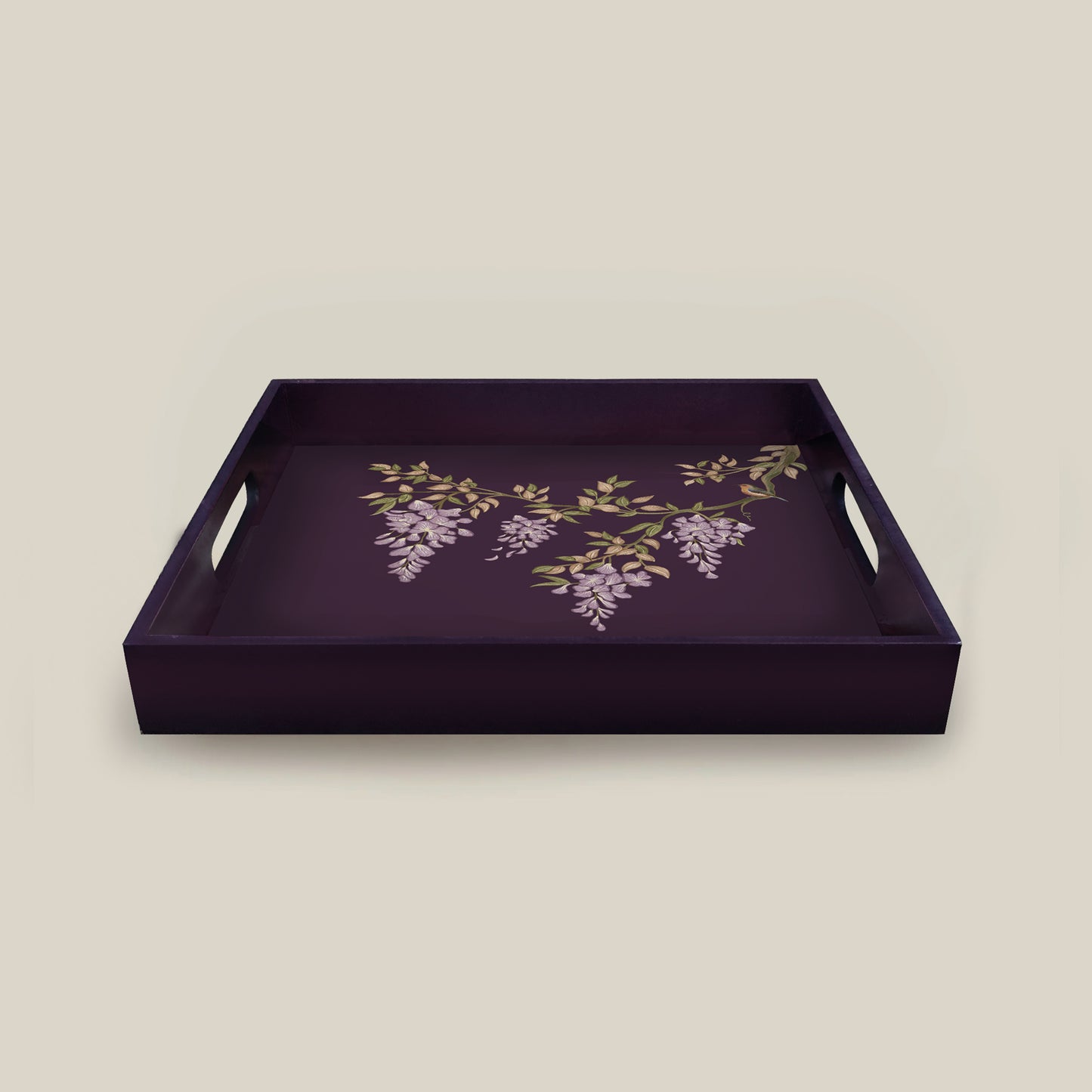 Elegant Square Serving Tray – Modern Wooden Tray for Home Décor and Kitchen Use by Preetier