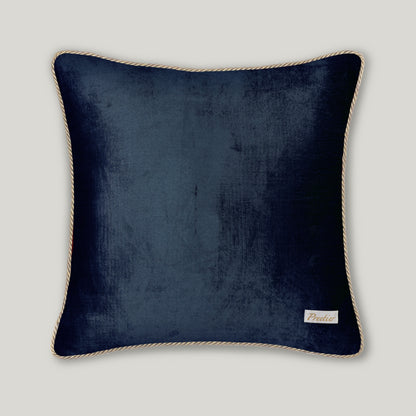 Selva Embroidery Cushion Cover - Deep Blue