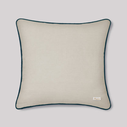 Palmettos & Plumage Embroidery Cushion Cover - Beige