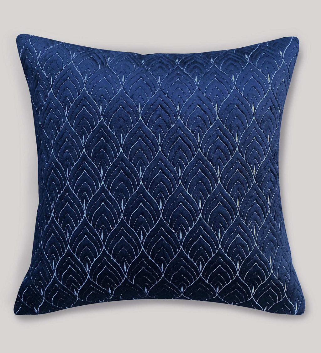 Mayur Jaal embroidery cushion cover in premium cotton – handcrafted luxury home décor pillow”