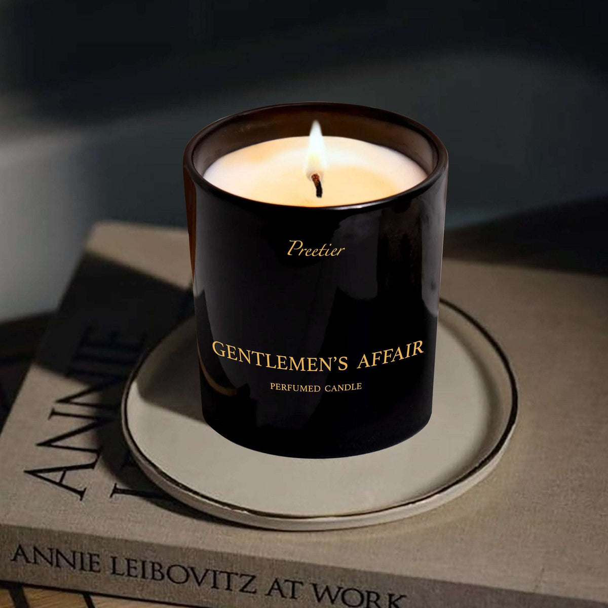 Gentlemen’s Affair luxury soy wax scented candle with rich masculine fragrance, ideal for stylish home decor and gifting for him
