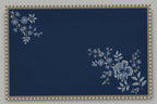 Set of 4 - Chevron Chitra Blue Placement & Napkins - Preetier
