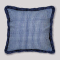 Coastal Stripes Cushion Cover with Fringe - Preetier