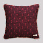 Rustic Beige Ikat Cushion – Ethnic Inspired Throw Pillow for Modern Interiors