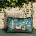 Preetier Pichwai Slim Cushion Cover – Green Pillow Sham