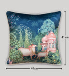 Preetier Pichwai Cushion Cover – Blue Devotion