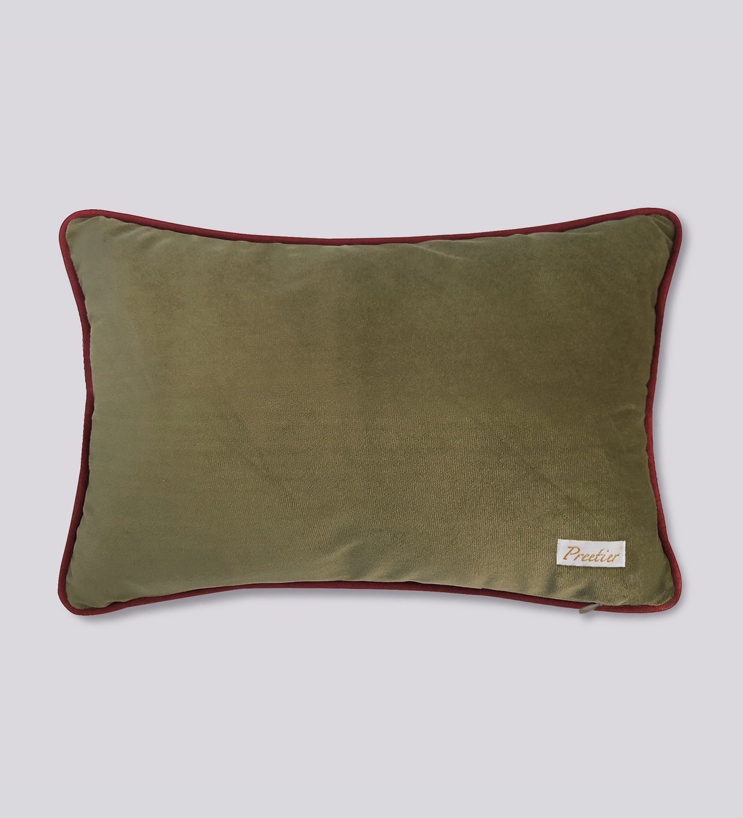 Preetier Pichwai Slim Cushion Cover – Green Pillow Sham