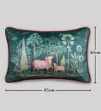 Preetier Pichwai Slim Cushion Cover – Green Pillow Sham