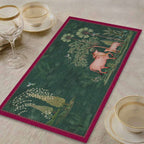 Pichwai Nathdwara Table Mat - Green (set of 2) - Preetier