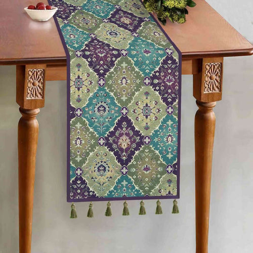 Contempo Kilim Table Runner - Blue - Preetier