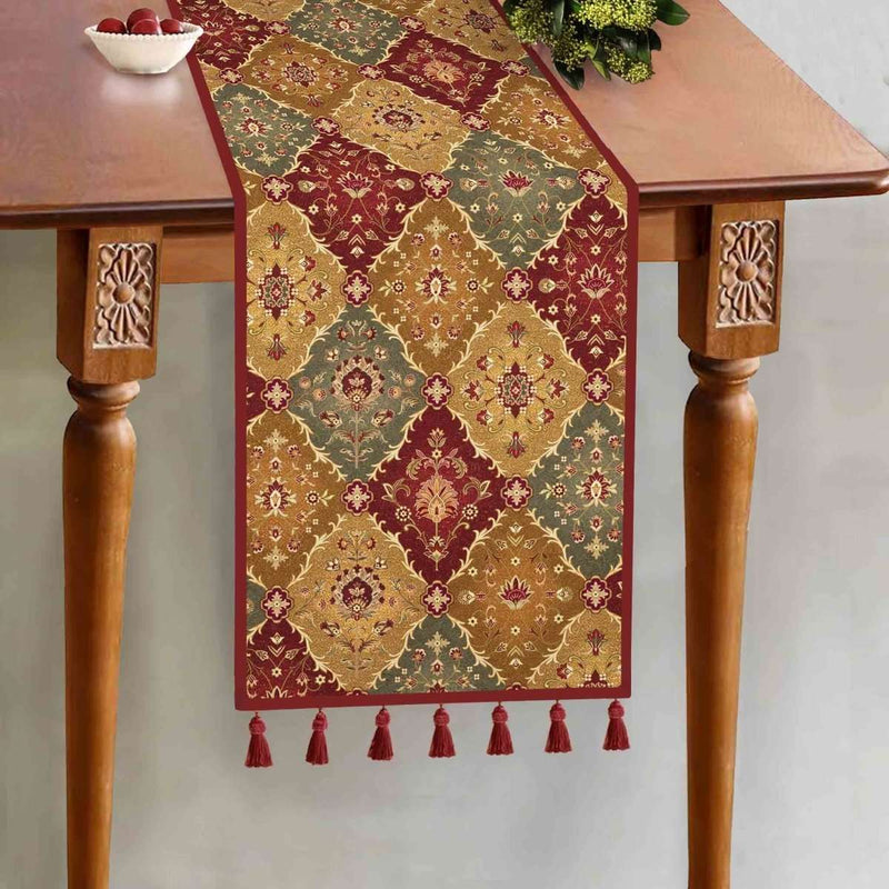Contempo Kilim Table Runner - Ruby - Preetier