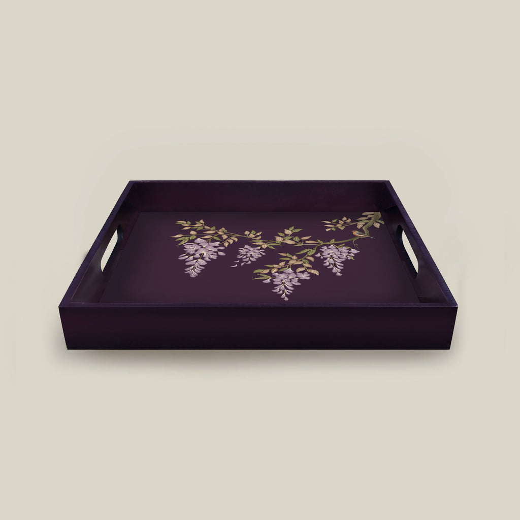Elegant Square Serving Tray – Modern Wooden Tray for Home Décor and Kitchen Use by Preetier 