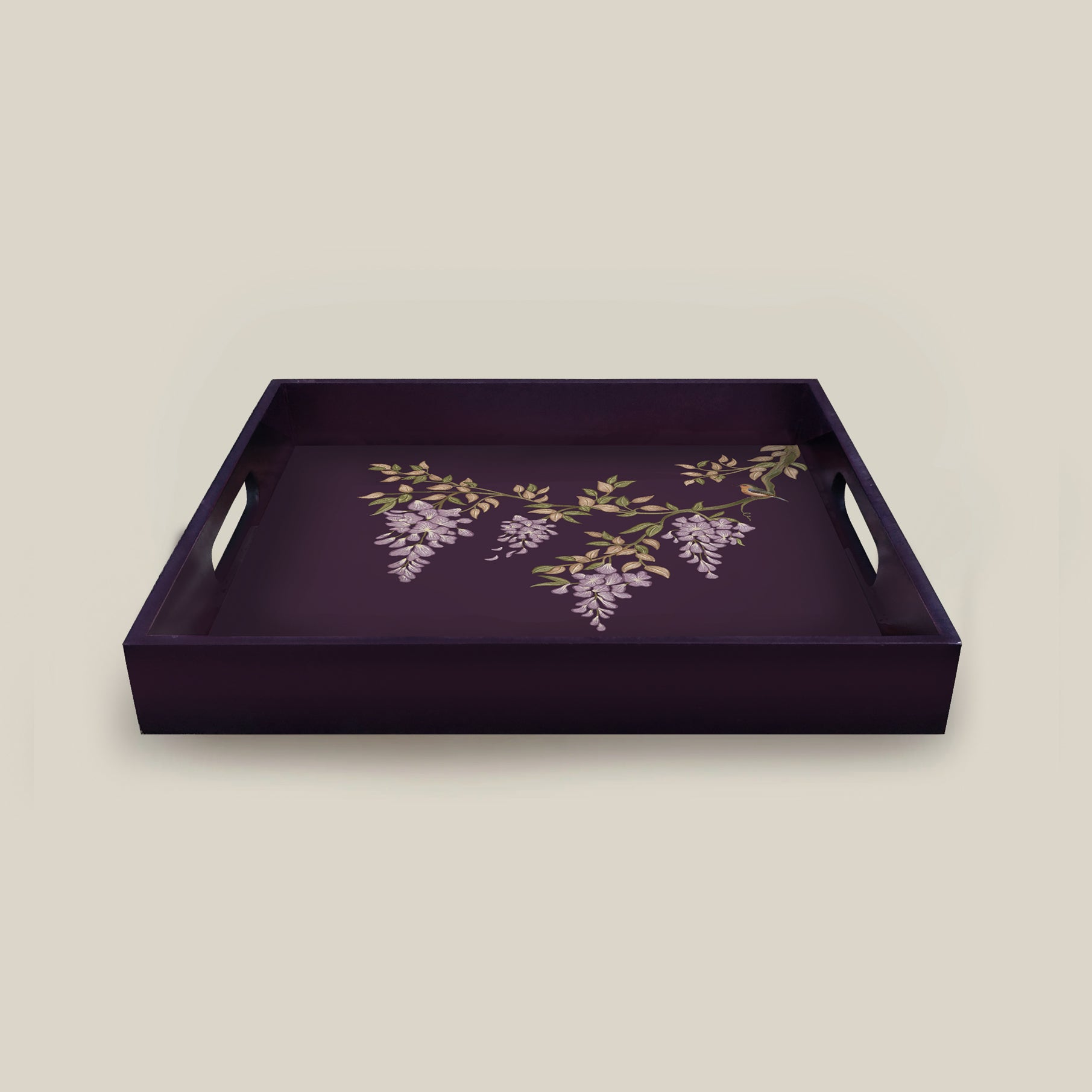 Elegant Square Serving Tray – Modern Wooden Tray for Home Décor and Kitchen Use by Preetier 