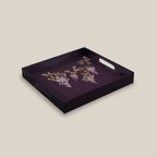 Multi-Purpose Square Wooden Serving Tray – Perfect for Snacks, Drinks, and Décor by Preetier